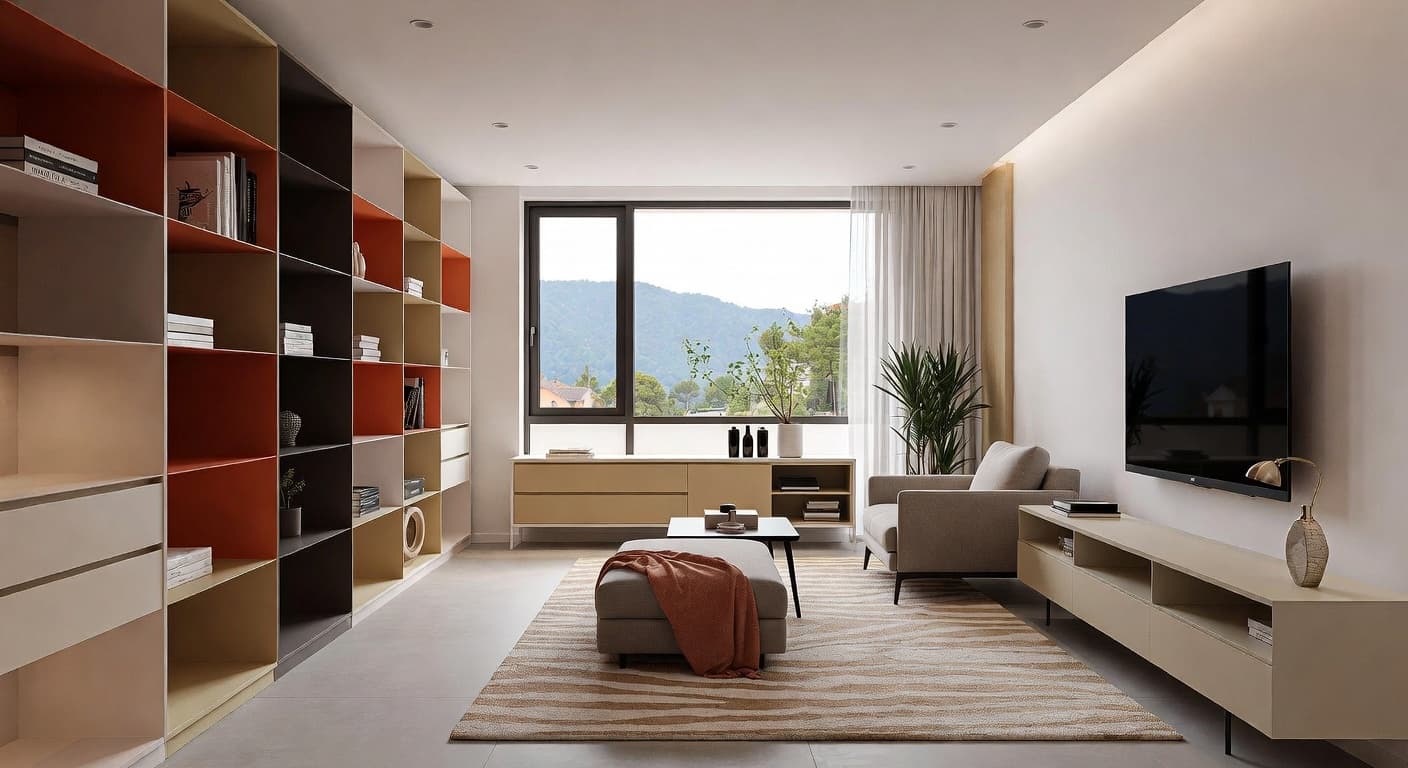 Parametric storage room interior design - featuring parametric style furniture, decor, colors, and layout ideas for your storage room