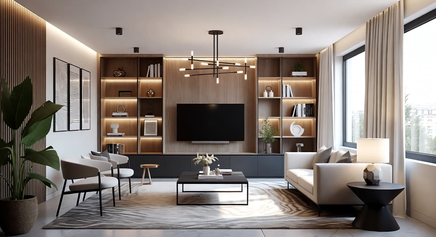 Parametric teen room / den interior design - featuring parametric style furniture, decor, colors, and layout ideas for your teen room / den