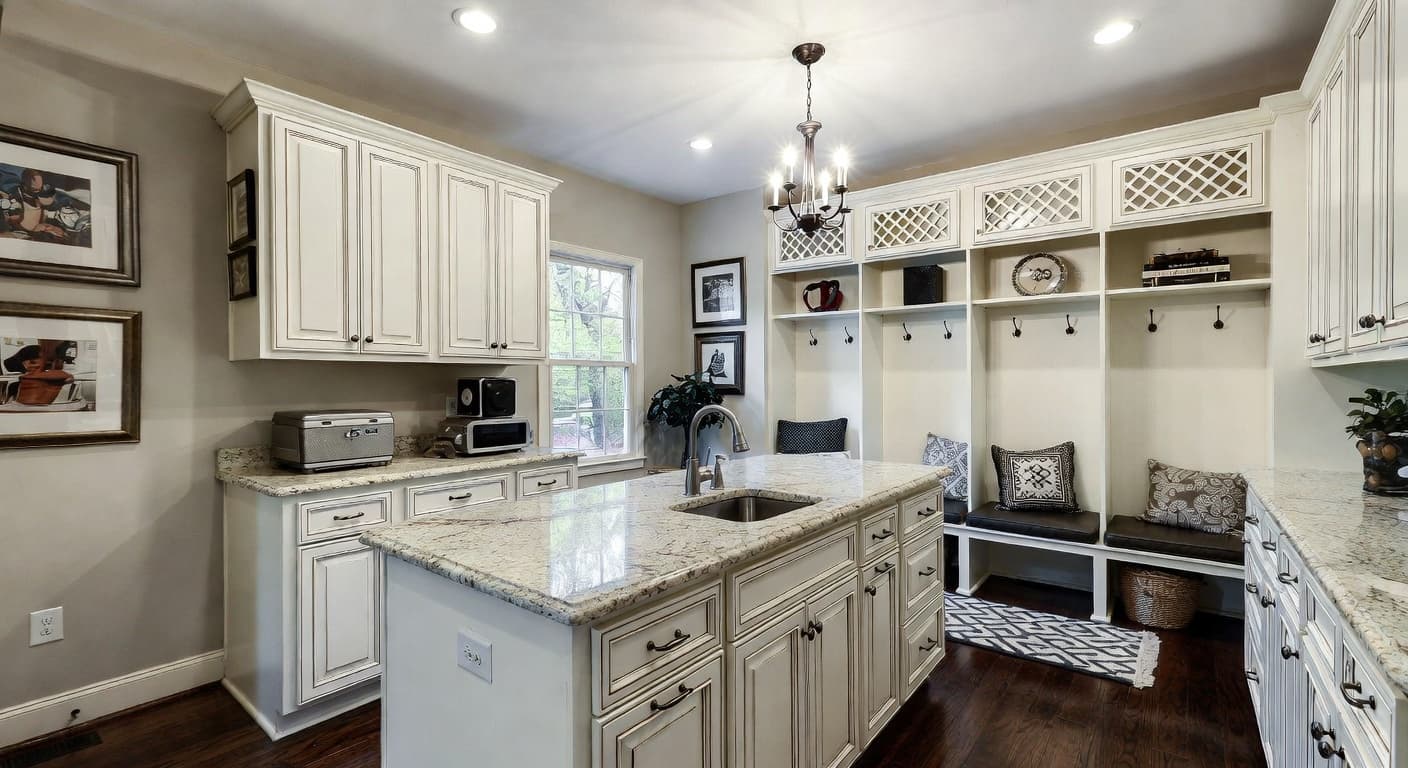 Postmodern mudroom interior design - featuring postmodern style furniture, decor, colors, and layout ideas for your mudroom