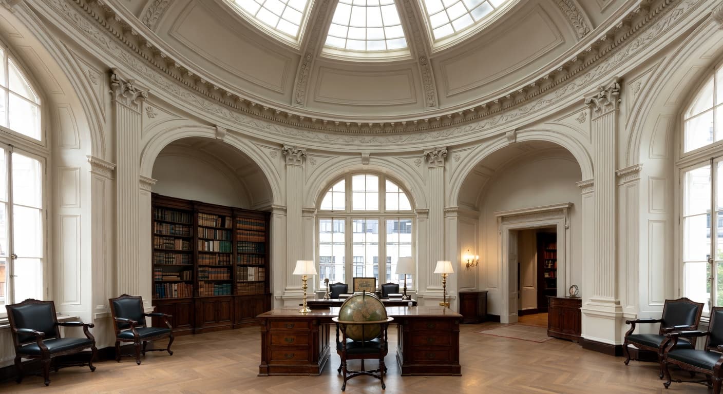 Renaissance Revival observatory interior design - featuring renaissance revival style furniture, decor, colors, and layout ideas for your observatory