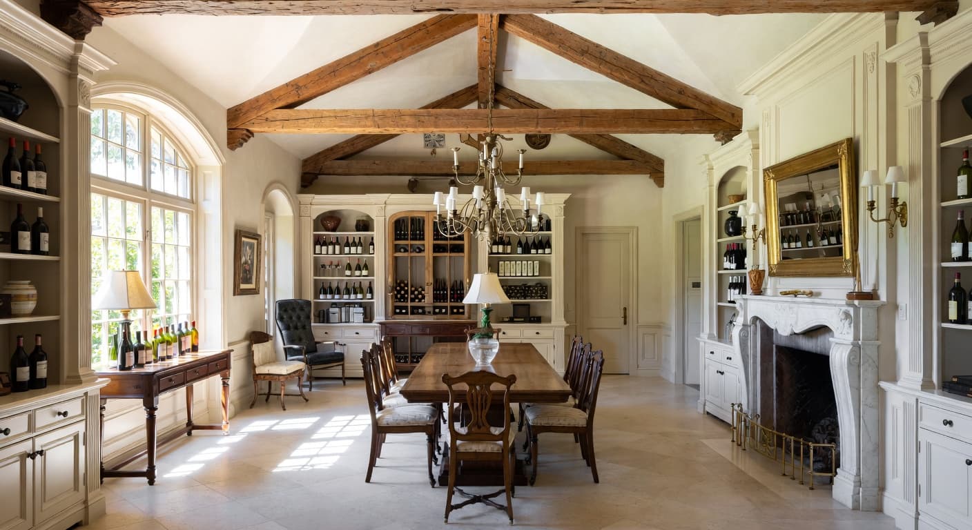 Renaissance Revival wine cellar interior design - featuring renaissance revival style furniture, decor, colors, and layout ideas for your wine cellar