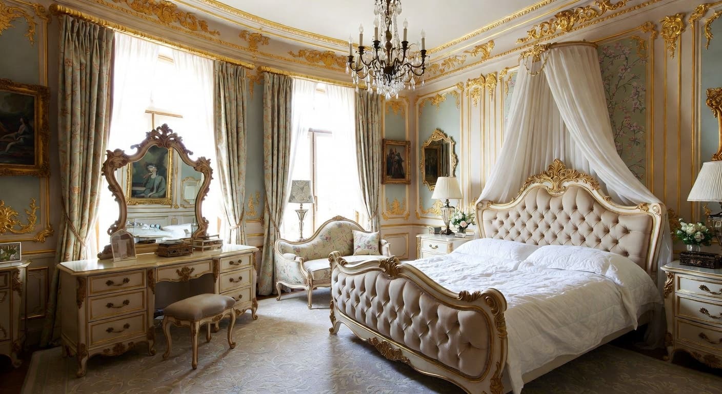 Rococo Bedroom design preview