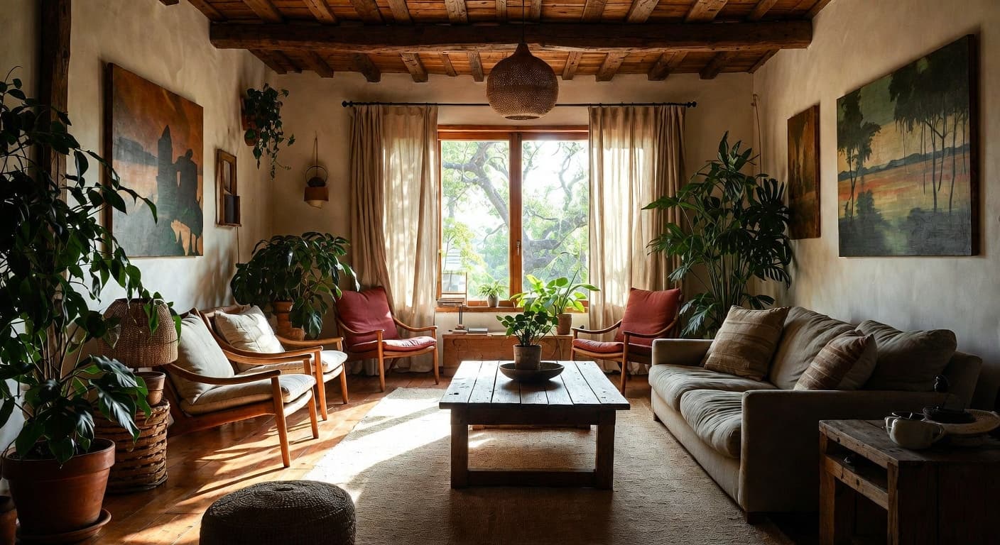 Rustic meditation space interior design - featuring rustic style furniture, decor, colors, and layout ideas for your meditation space