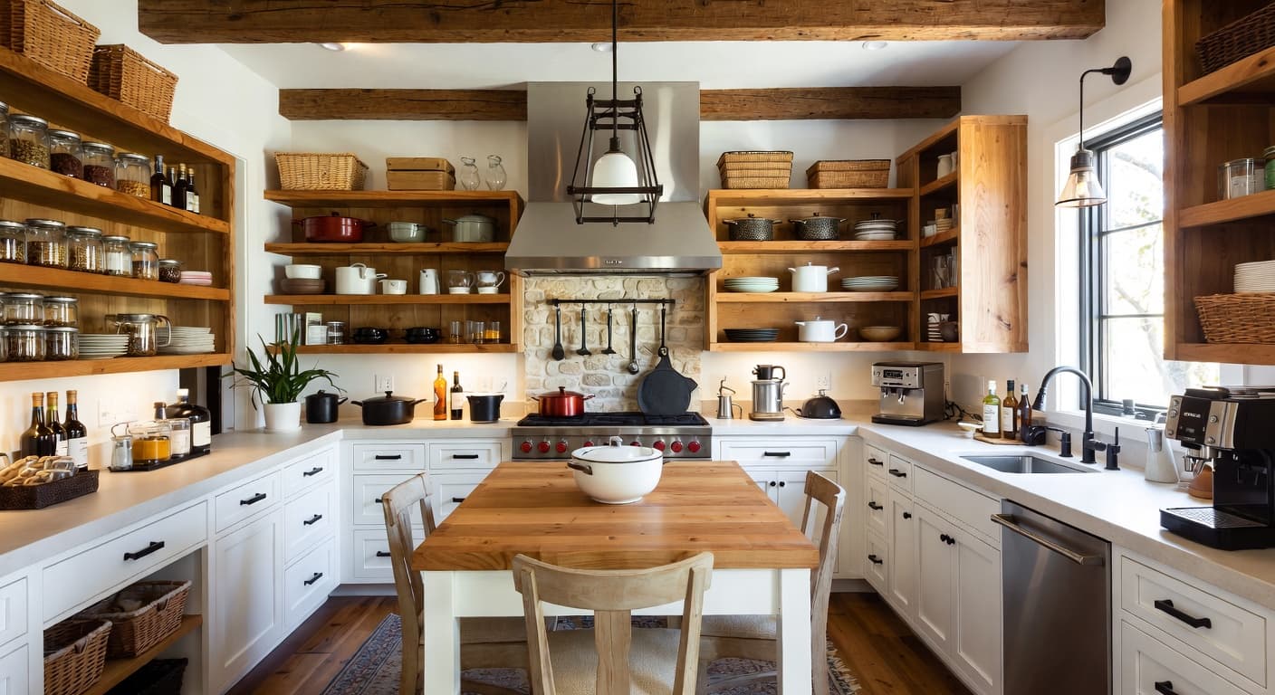 Rustic pantry interior design - featuring rustic style furniture, decor, colors, and layout ideas for your pantry