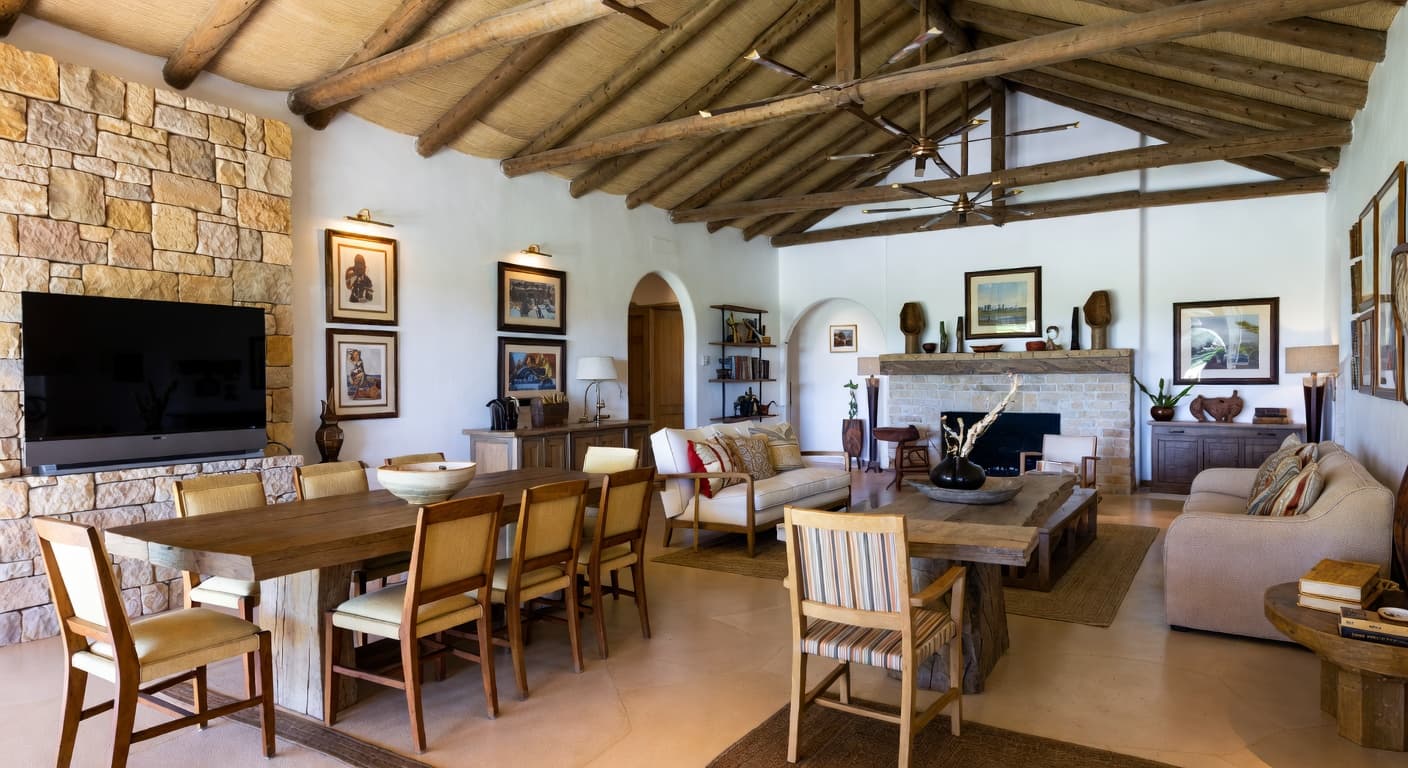 Safari utility room interior design - featuring safari style furniture, decor, colors, and layout ideas for your utility room