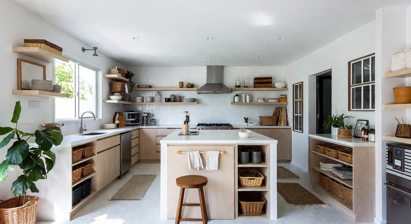 Scandifornian utility room interior design - featuring scandifornian style furniture, decor, colors, and layout ideas for your utility room