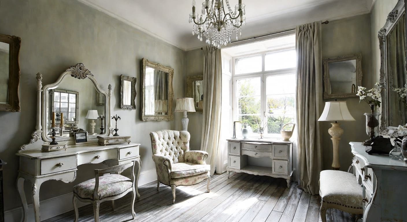 Shabby Chic entryway interior design - featuring shabby chic style furniture, decor, colors, and layout ideas for your entryway