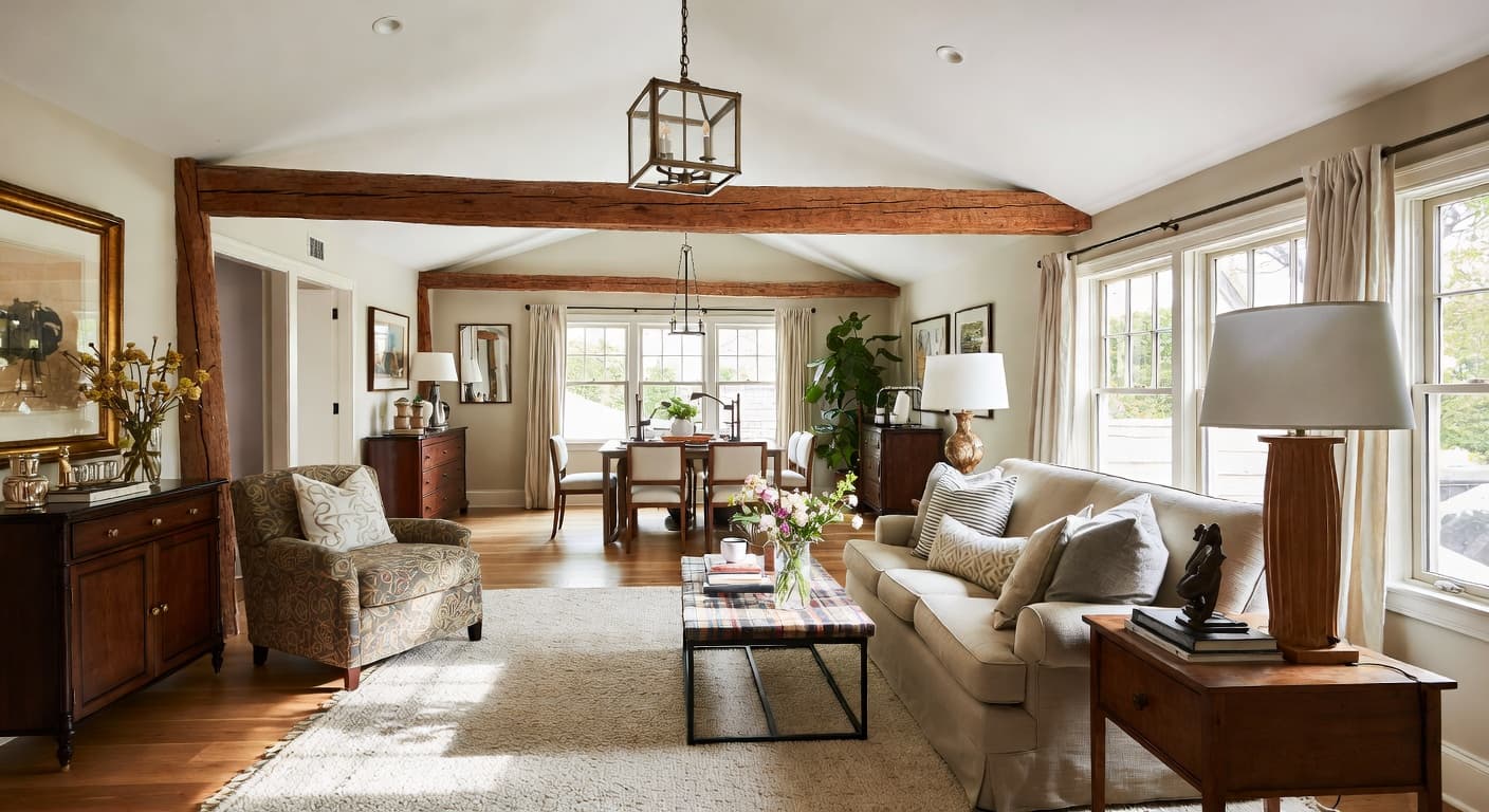 Shaker basement interior design - featuring shaker style furniture, decor, colors, and layout ideas for your basement