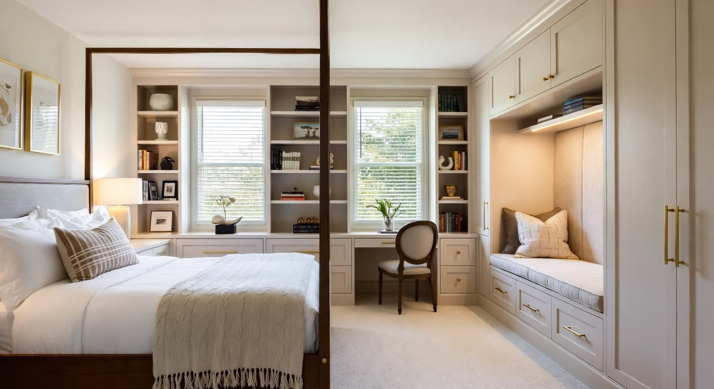 Shaker kids room interior design - featuring shaker style furniture, decor, colors, and layout ideas for your kids room