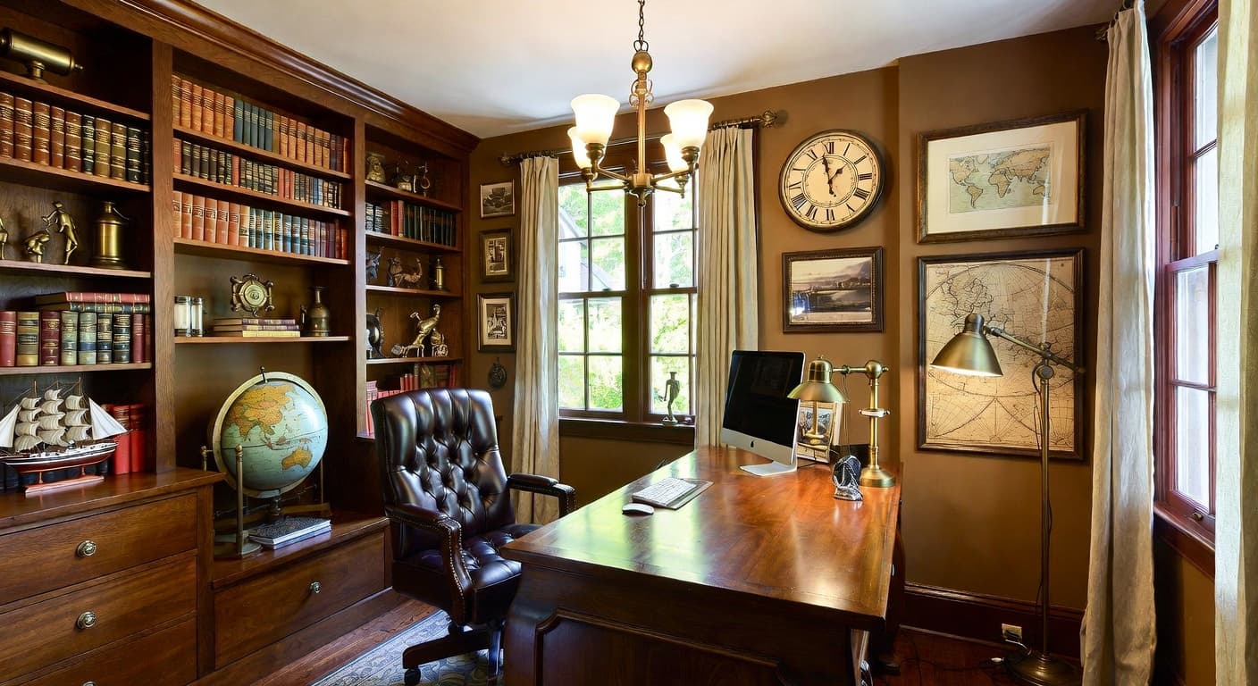 Steampunk Home Office design preview