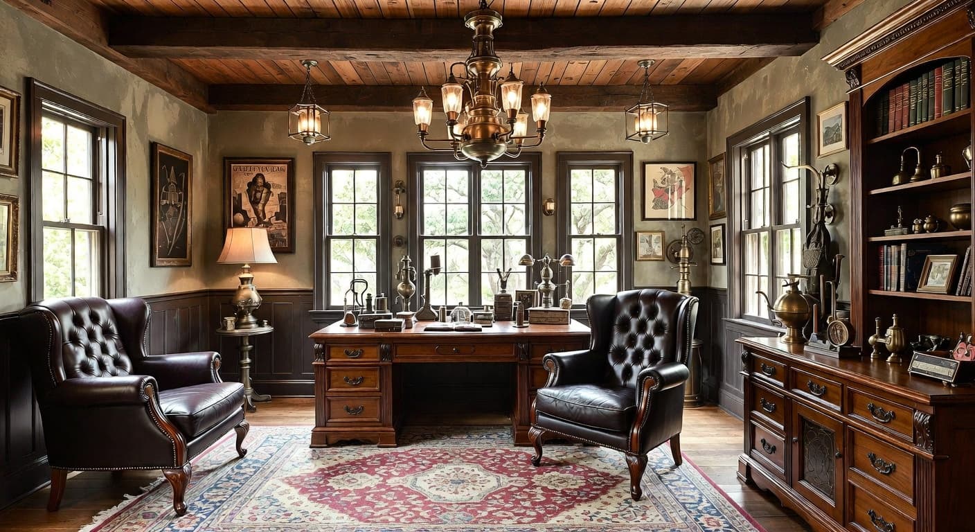 Steampunk kids room interior design - featuring steampunk style furniture, decor, colors, and layout ideas for your kids room