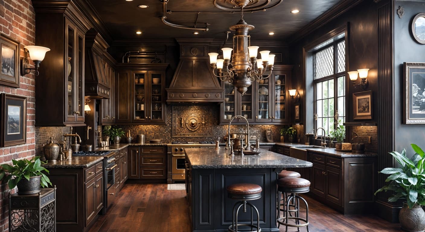 Steampunk Kitchen design preview