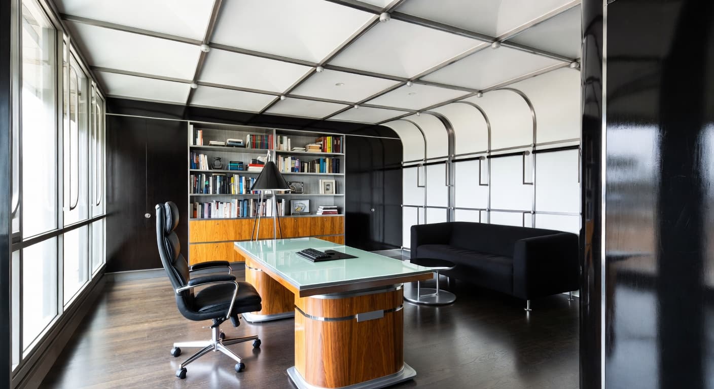 Streamline Moderne Home Office design preview