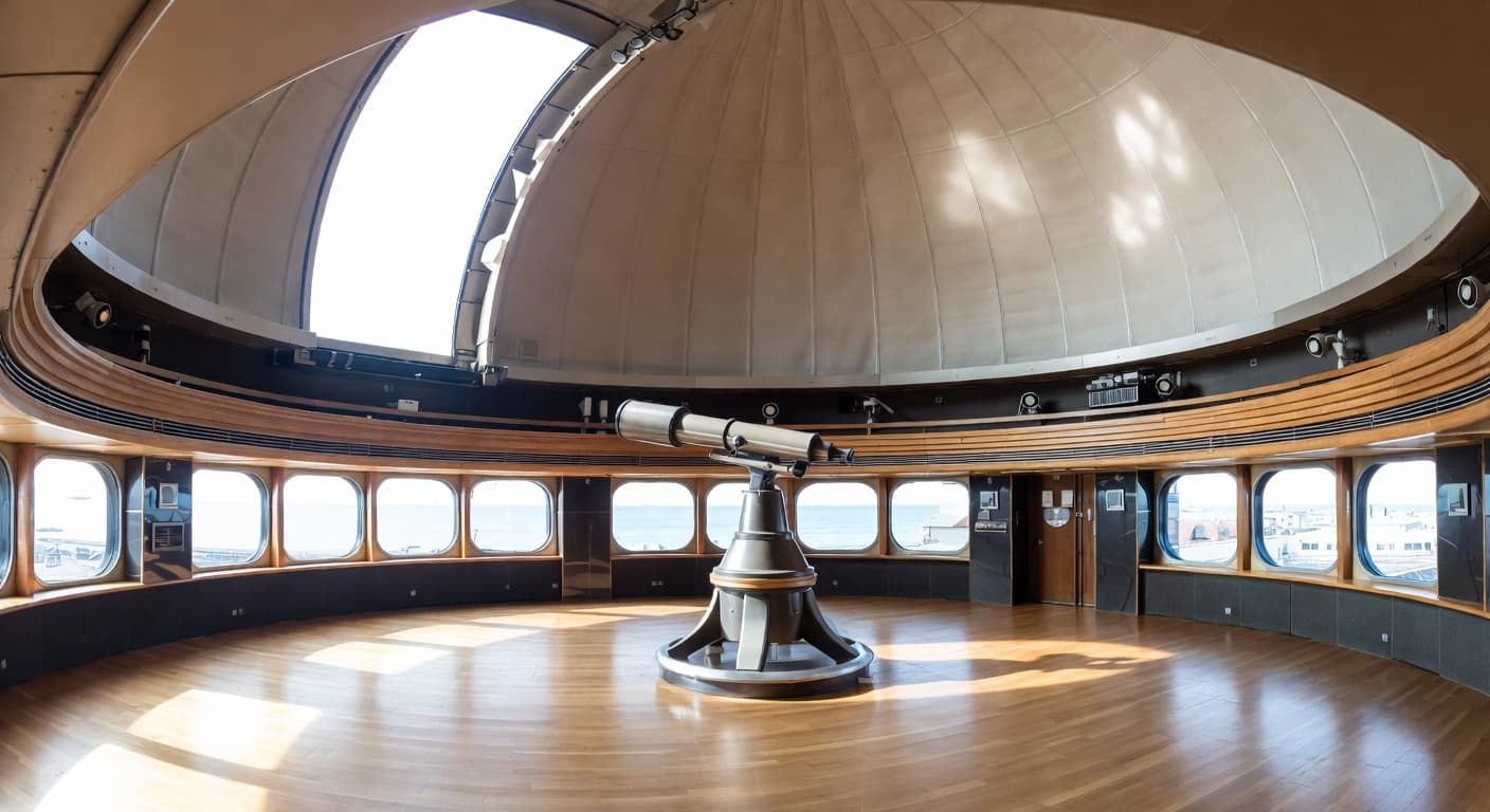 Streamline Moderne observatory interior design - featuring streamline moderne style furniture, decor, colors, and layout ideas for your observatory