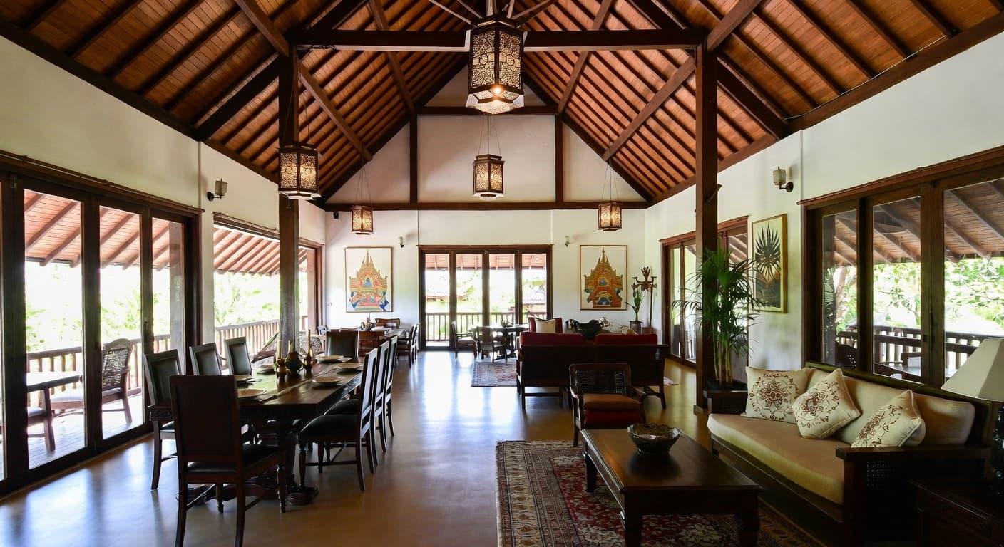 Thai observatory interior design - featuring thai style furniture, decor, colors, and layout ideas for your observatory