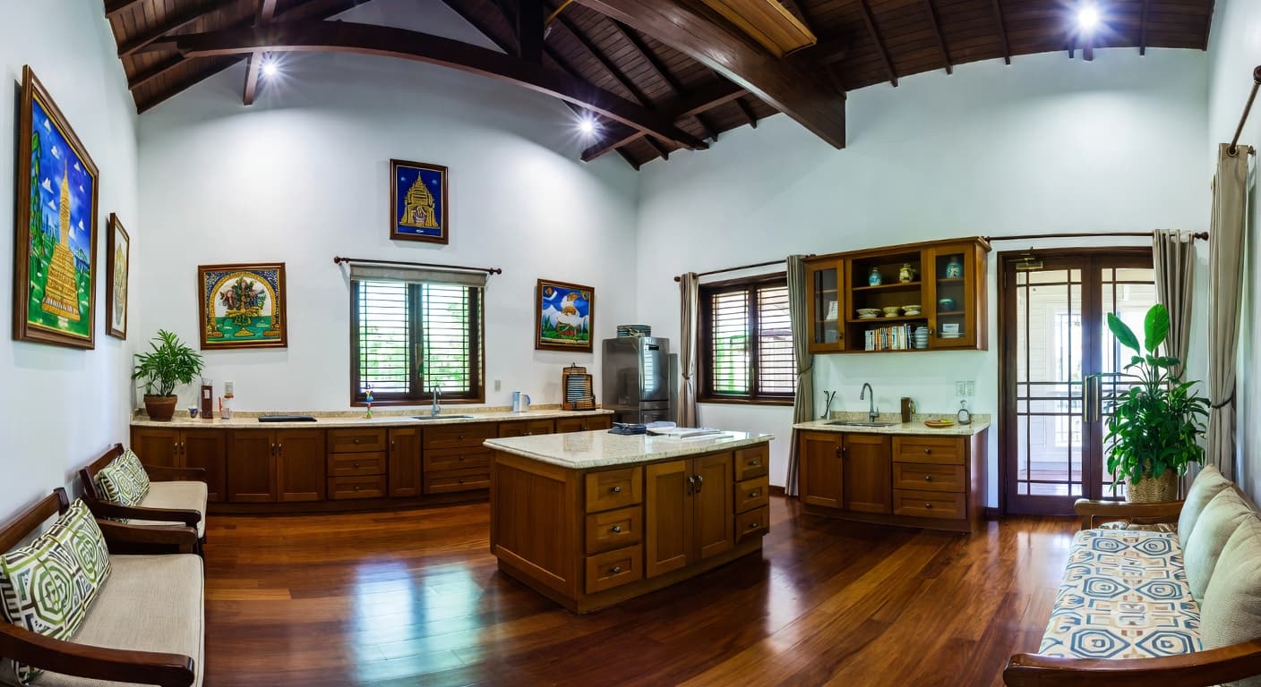 Thai utility room interior design - featuring thai style furniture, decor, colors, and layout ideas for your utility room