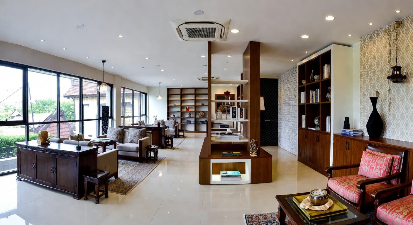 Thai workshop interior design - featuring thai style furniture, decor, colors, and layout ideas for your workshop