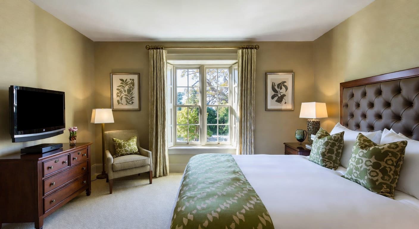 Traditional guest room interior design - featuring traditional style furniture, decor, colors, and layout ideas for your guest room