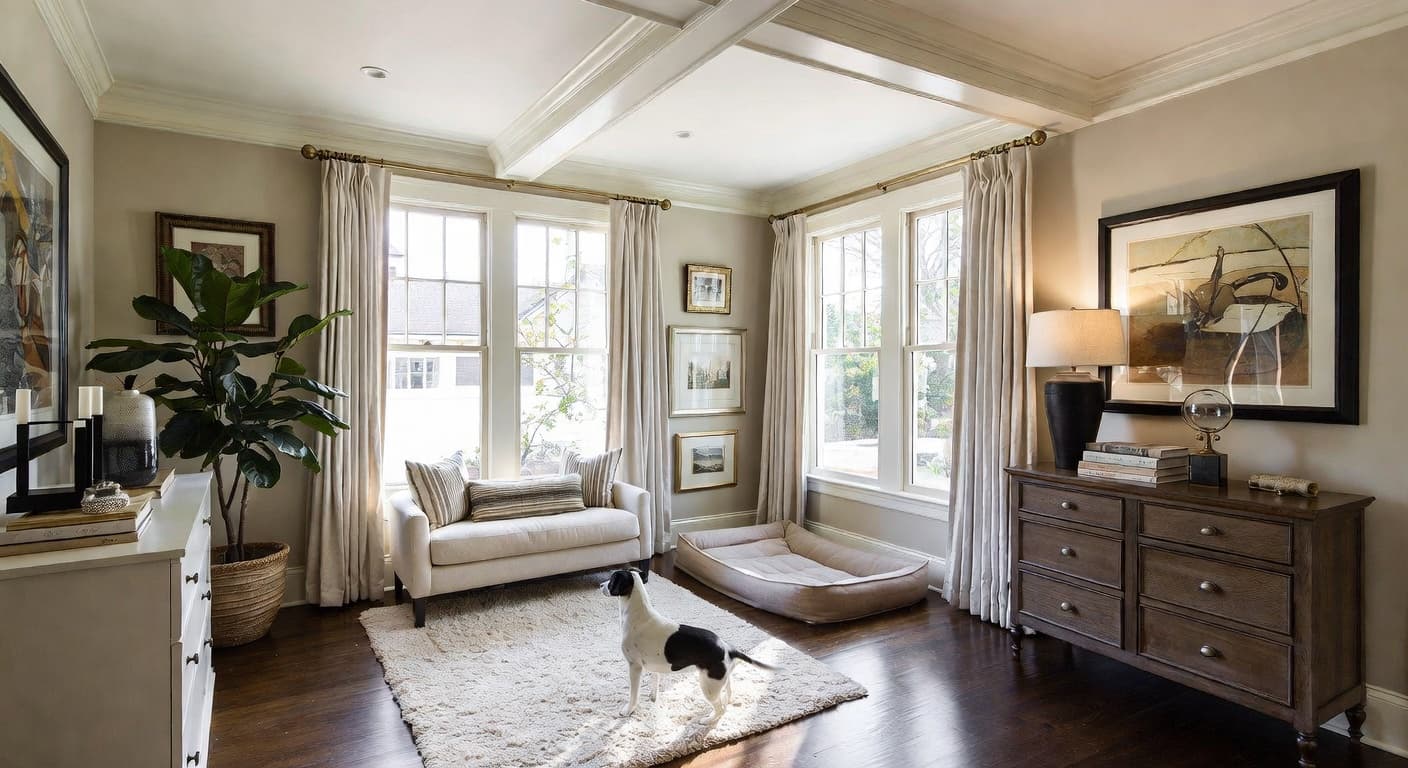 Traditional pet room interior design - featuring traditional style furniture, decor, colors, and layout ideas for your pet room