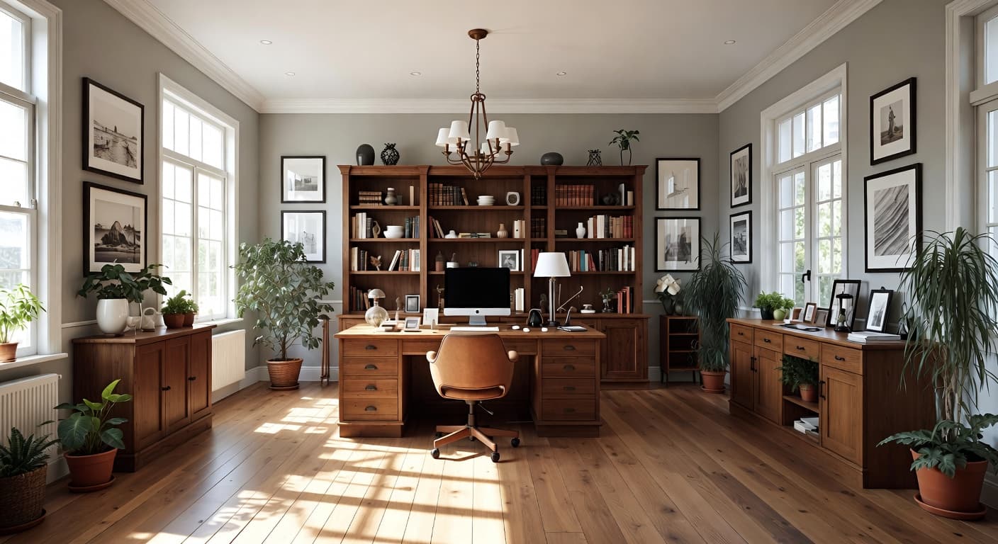 Traditional workshop interior design - featuring traditional style furniture, decor, colors, and layout ideas for your workshop