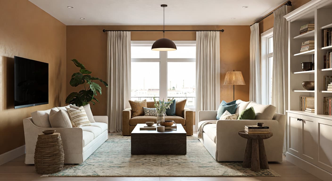 Transitional meditation space interior design - featuring transitional style furniture, decor, colors, and layout ideas for your meditation space