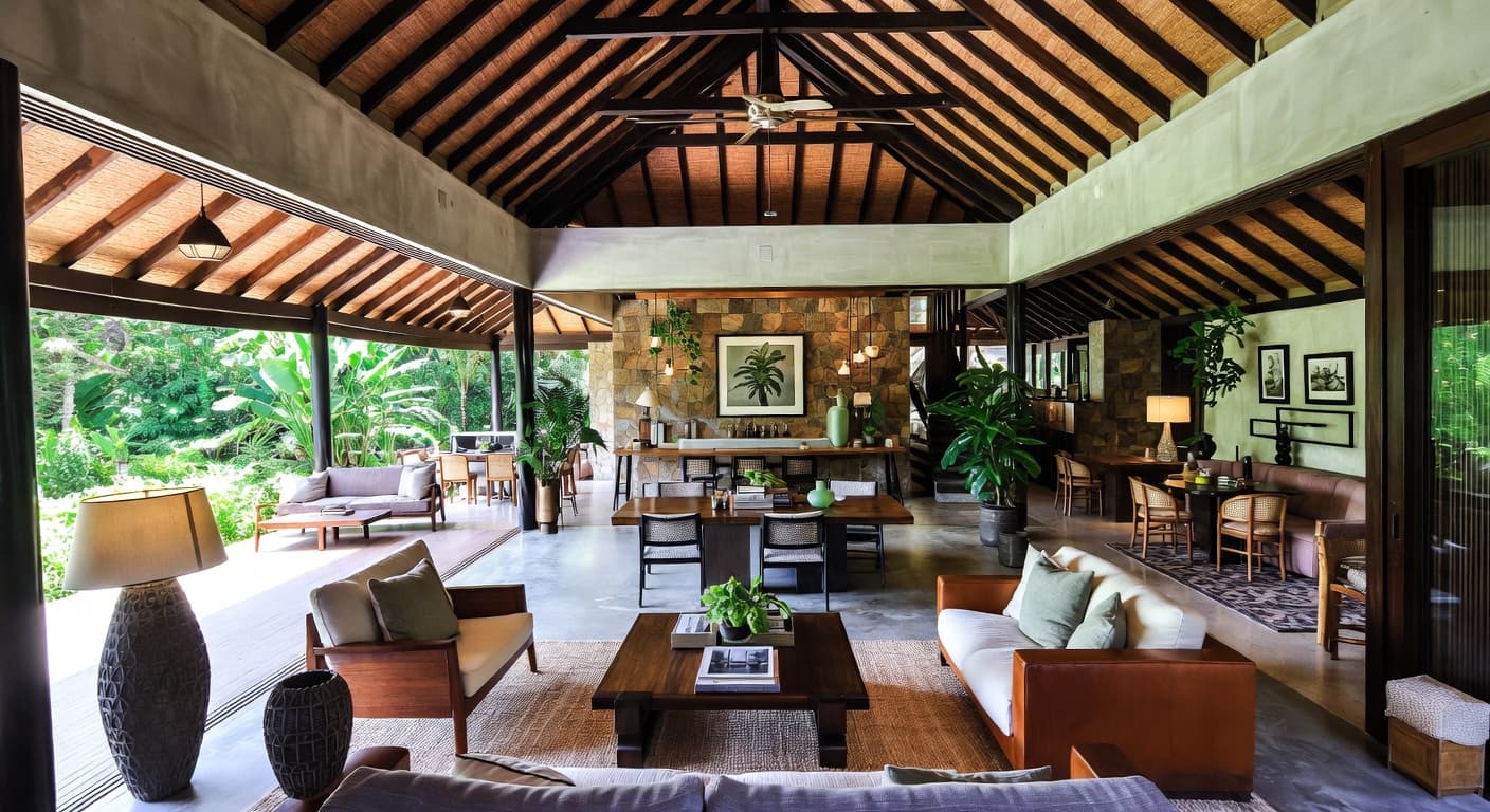 Tropical storage room interior design - featuring tropical style furniture, decor, colors, and layout ideas for your storage room