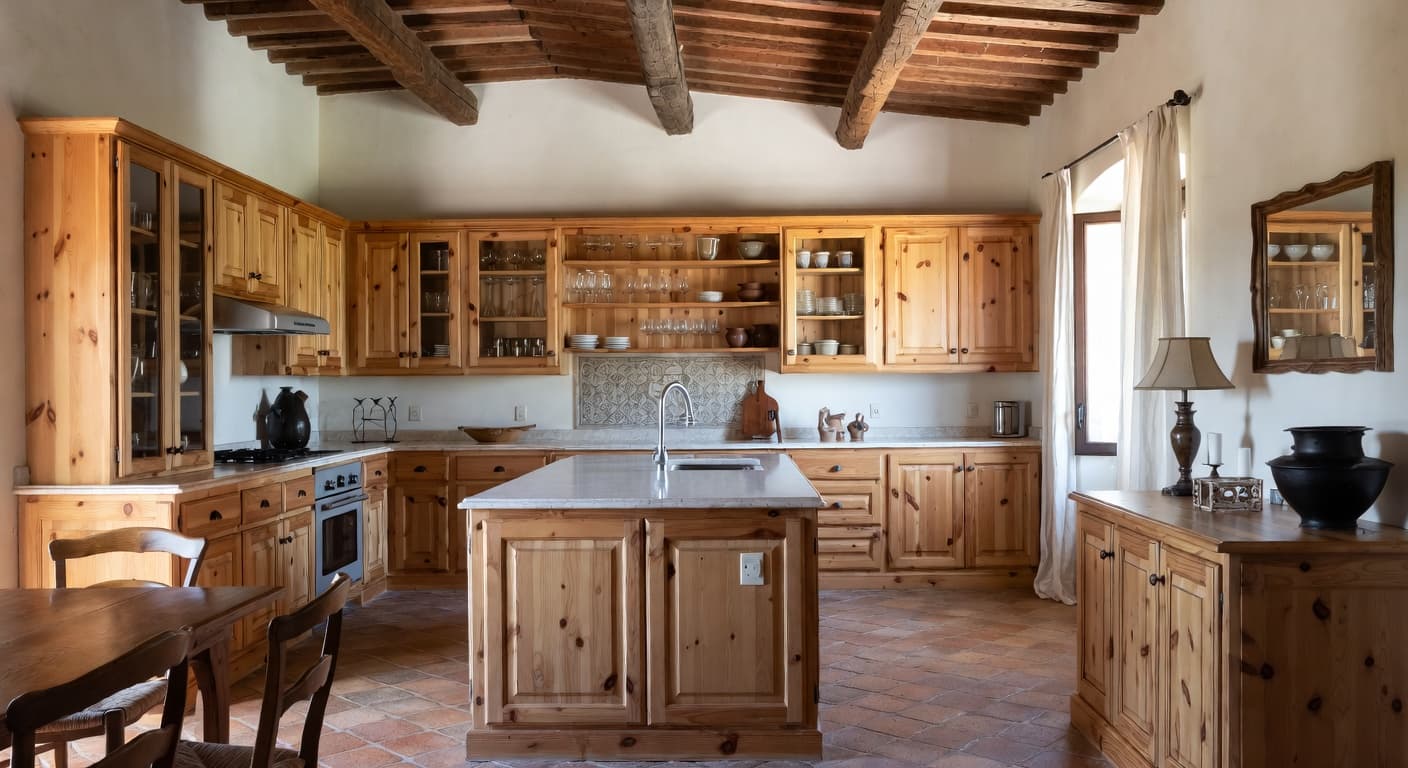 Tuscan pantry interior design - featuring tuscan style furniture, decor, colors, and layout ideas for your pantry