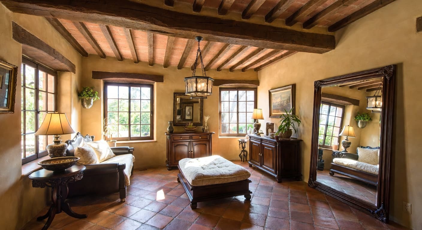 Tuscan pet room interior design - featuring tuscan style furniture, decor, colors, and layout ideas for your pet room