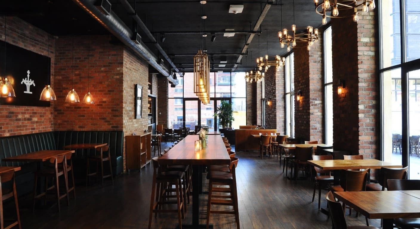 Urban bar room interior design - featuring urban style furniture, decor, colors, and layout ideas for your bar room