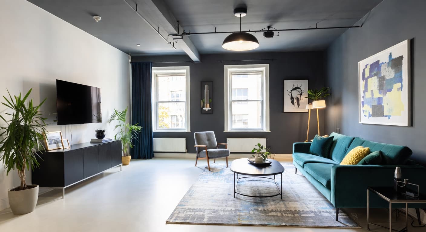 Urban playroom interior design - featuring urban style furniture, decor, colors, and layout ideas for your playroom