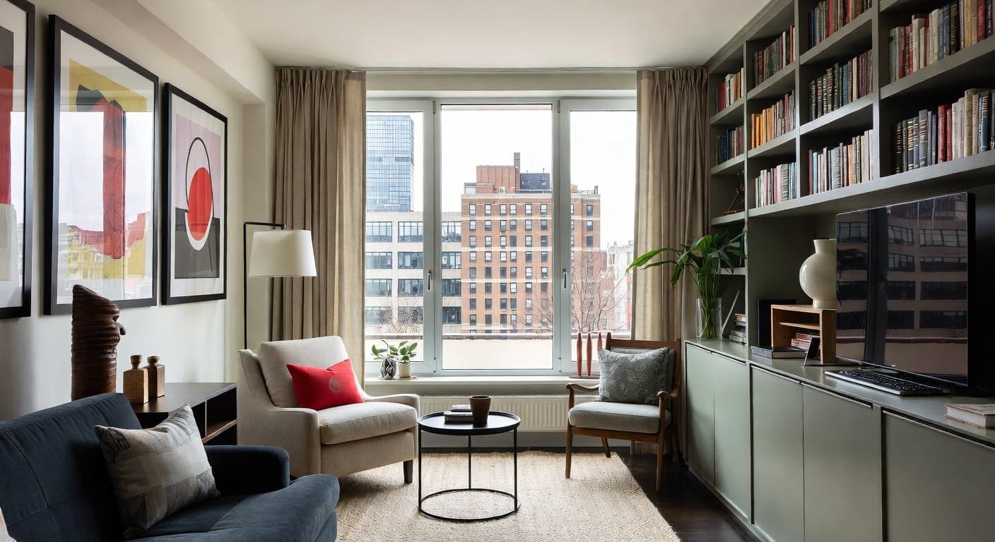 Urban reading nook interior design - featuring urban style furniture, decor, colors, and layout ideas for your reading nook