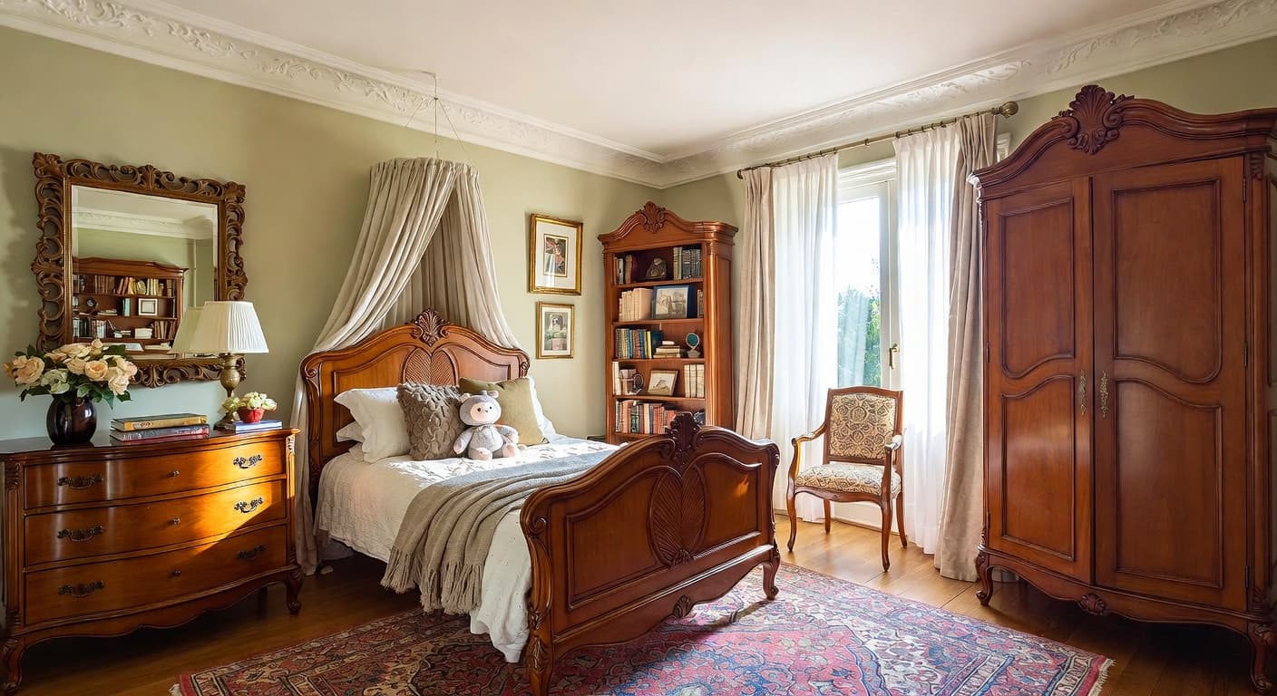 Victorian kids room interior design - featuring victorian style furniture, decor, colors, and layout ideas for your kids room