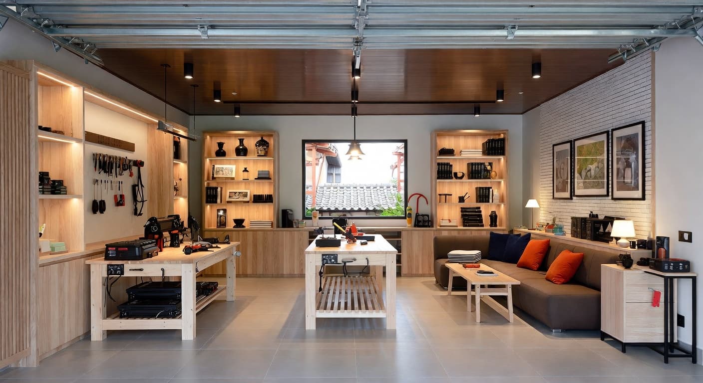 Vietnamese garage interior interior design - featuring vietnamese style furniture, decor, colors, and layout ideas for your garage interior