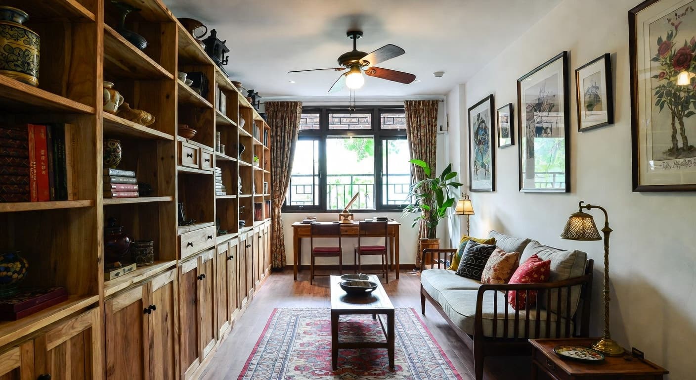 Vietnamese storage room interior design - featuring vietnamese style furniture, decor, colors, and layout ideas for your storage room