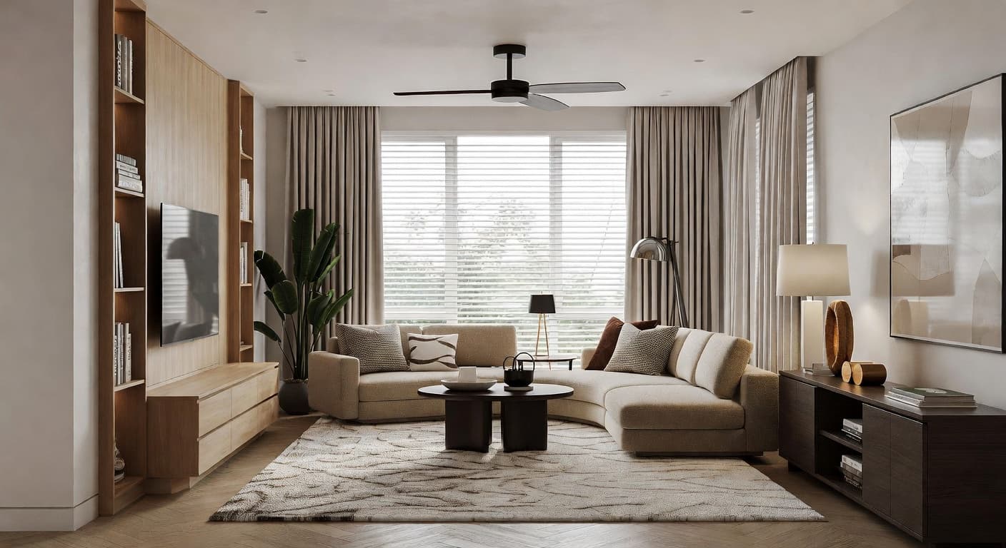 Warm Minimalism reading nook interior design - featuring warm minimalism style furniture, decor, colors, and layout ideas for your reading nook