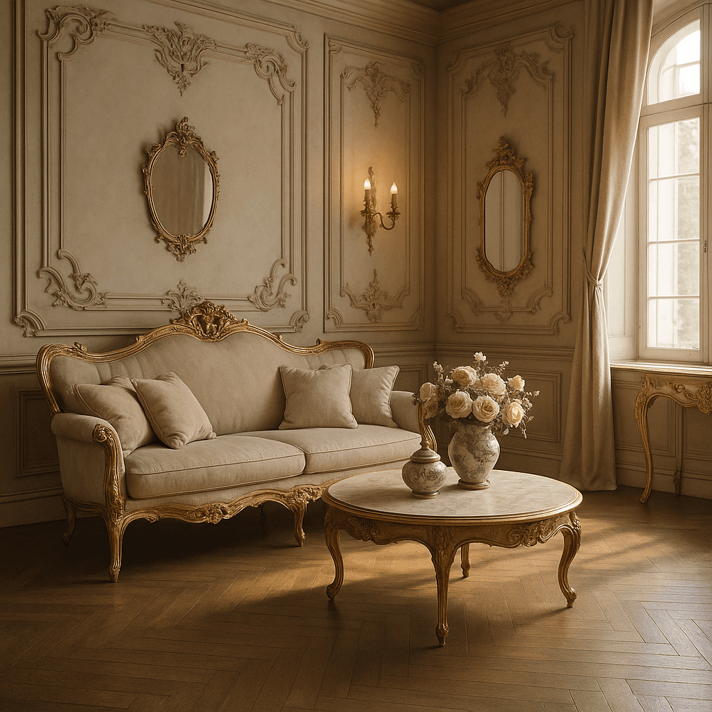 Rococo interior design style