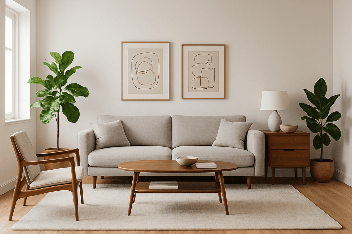 Room designer app interface showing design options