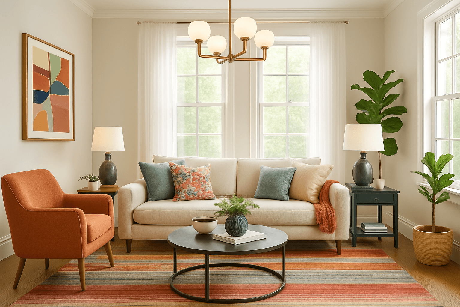 Budget-friendly living room design