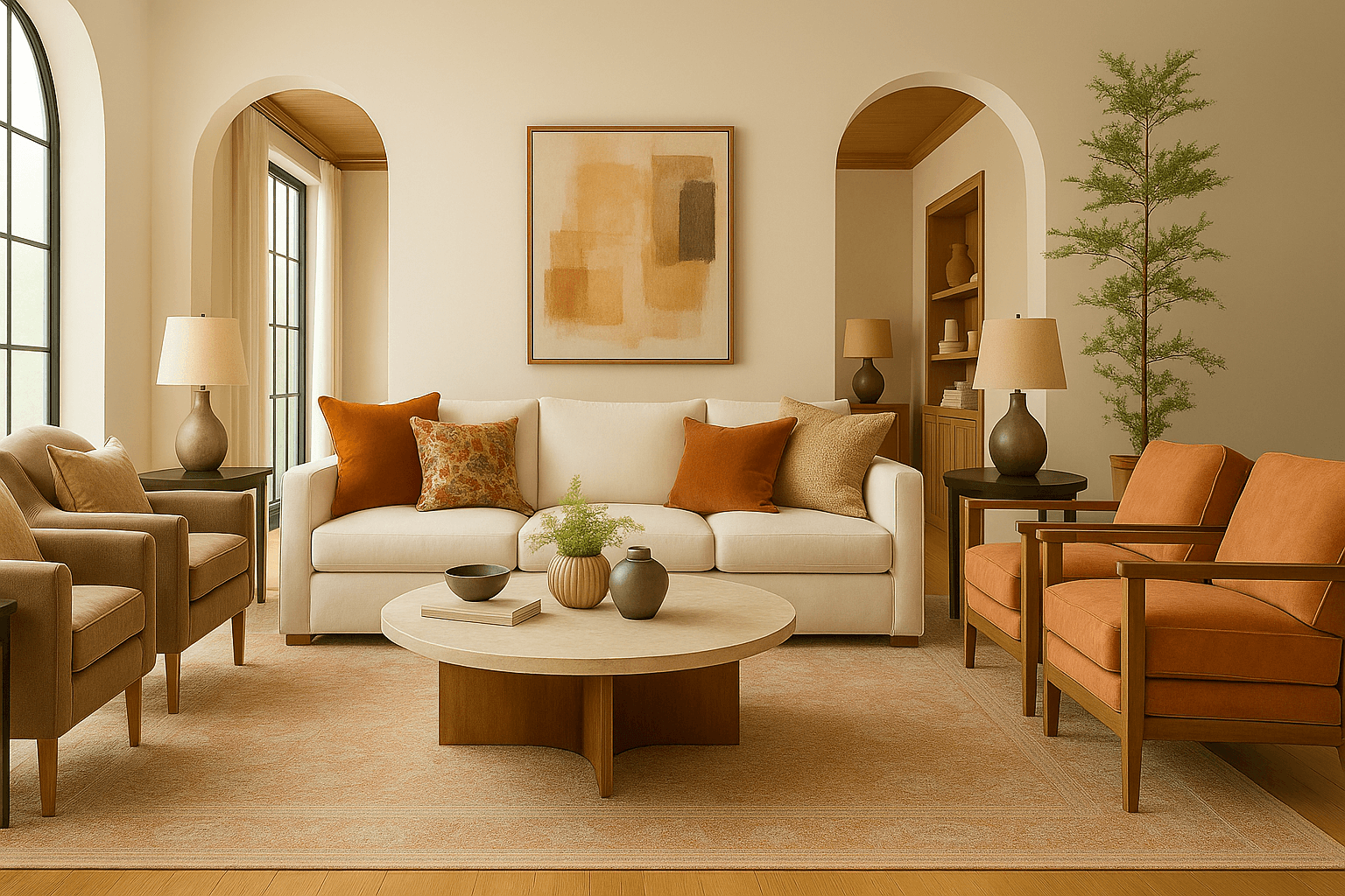 Interior designer showing concept