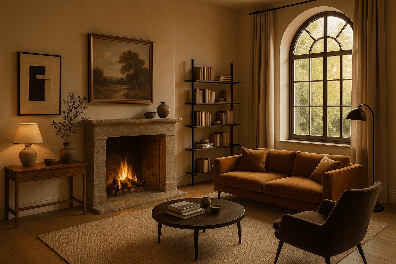 Room design with personal touches and decorative items