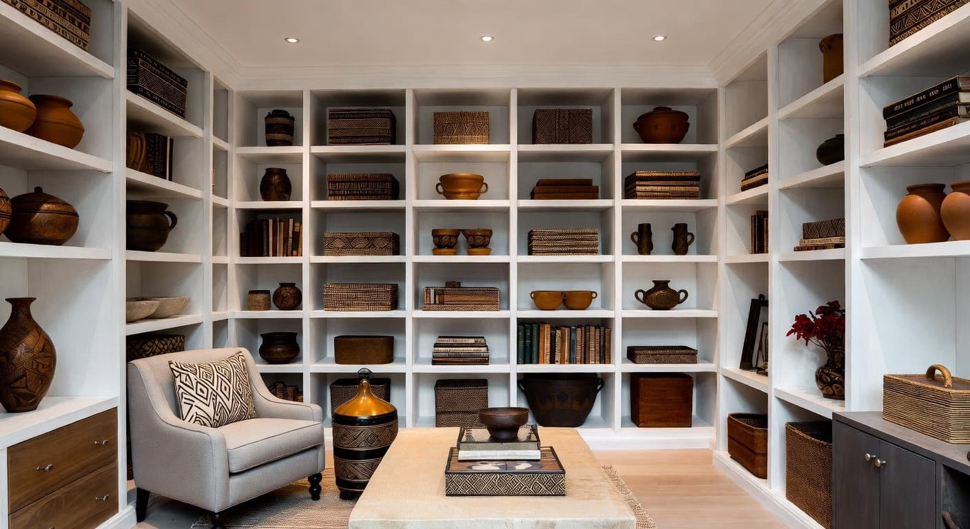 African pantry interior design - featuring african style furniture, decor, colors, and layout ideas for your pantry