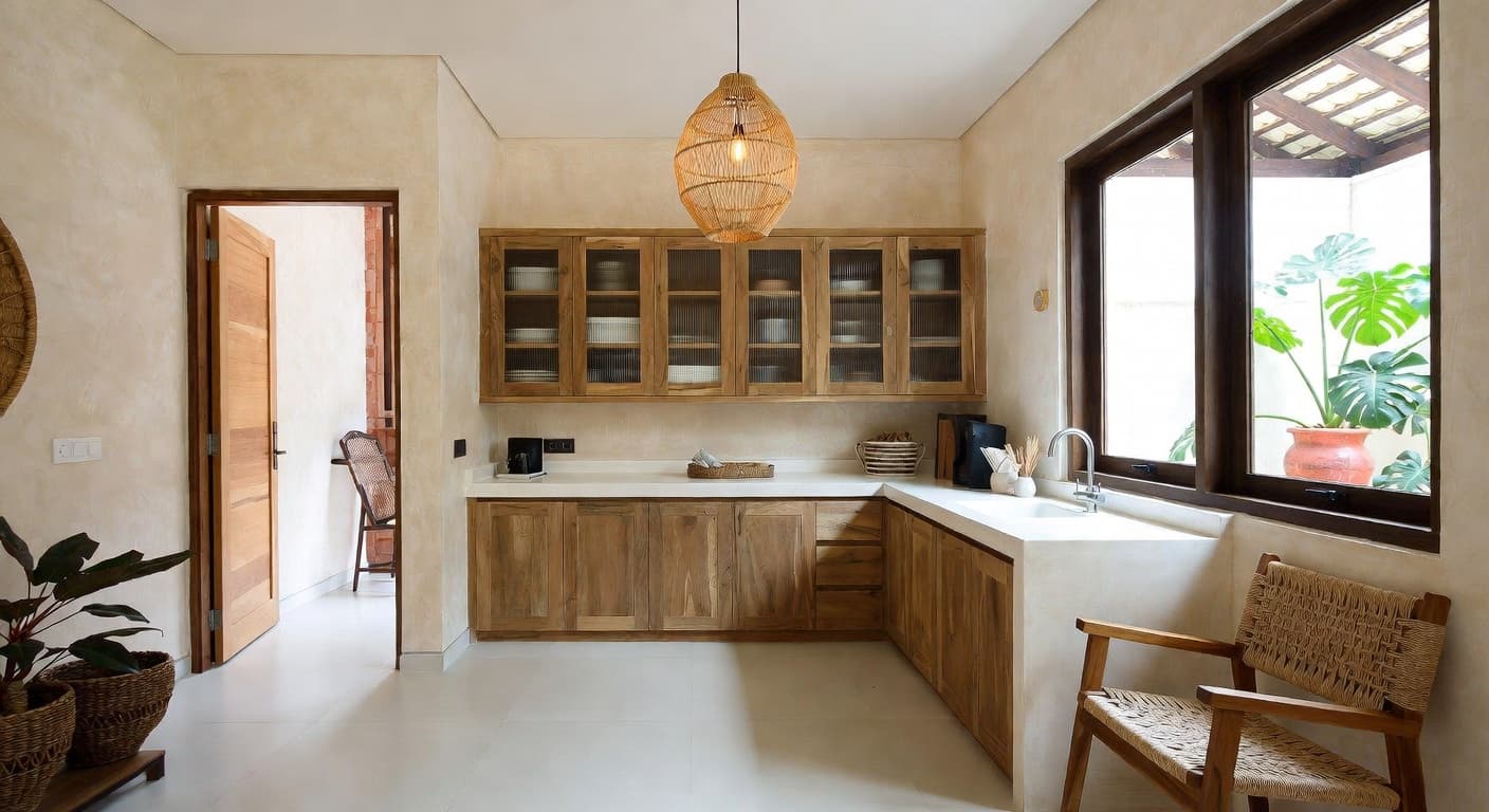 Balinese utility room interior design - featuring balinese style furniture, decor, colors, and layout ideas for your utility room