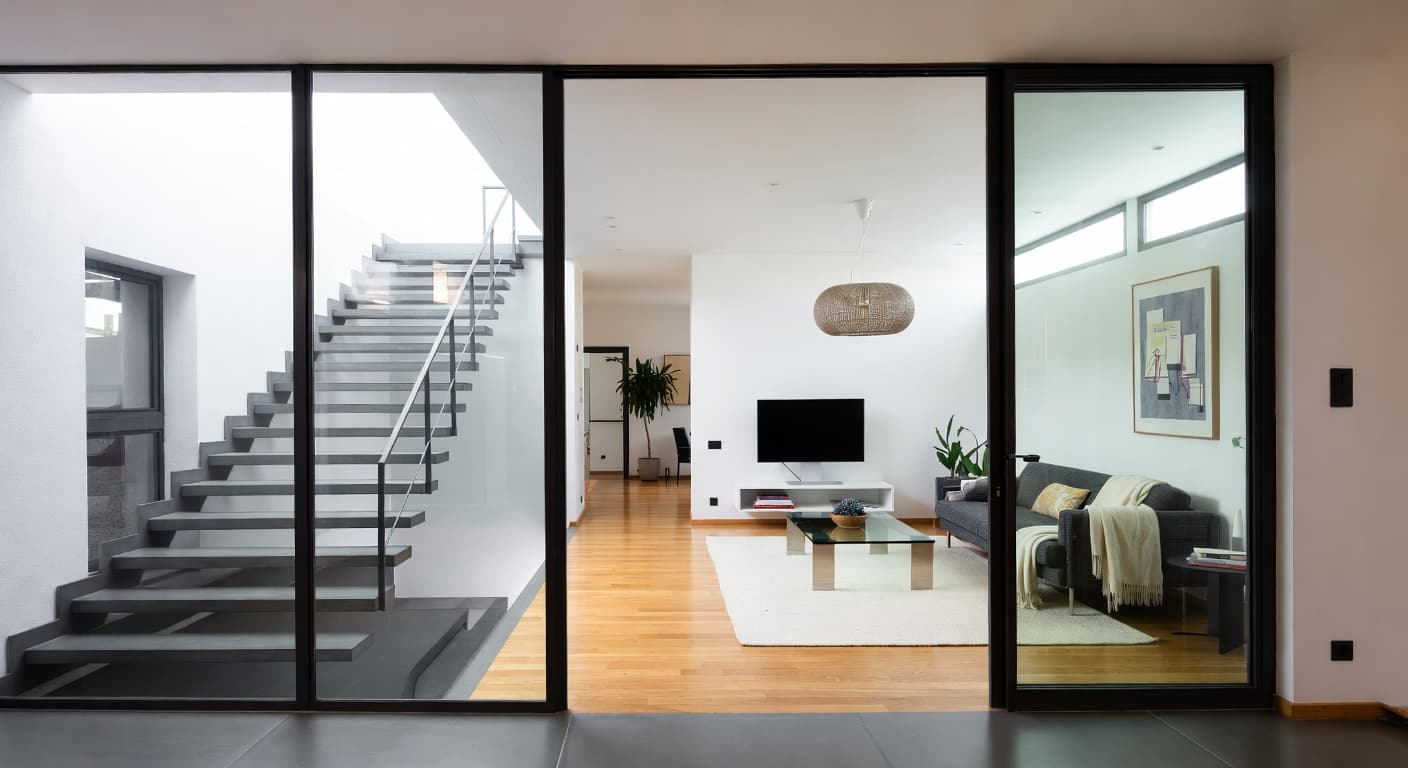 Bauhaus entryway interior design - featuring bauhaus style furniture, decor, colors, and layout ideas for your entryway