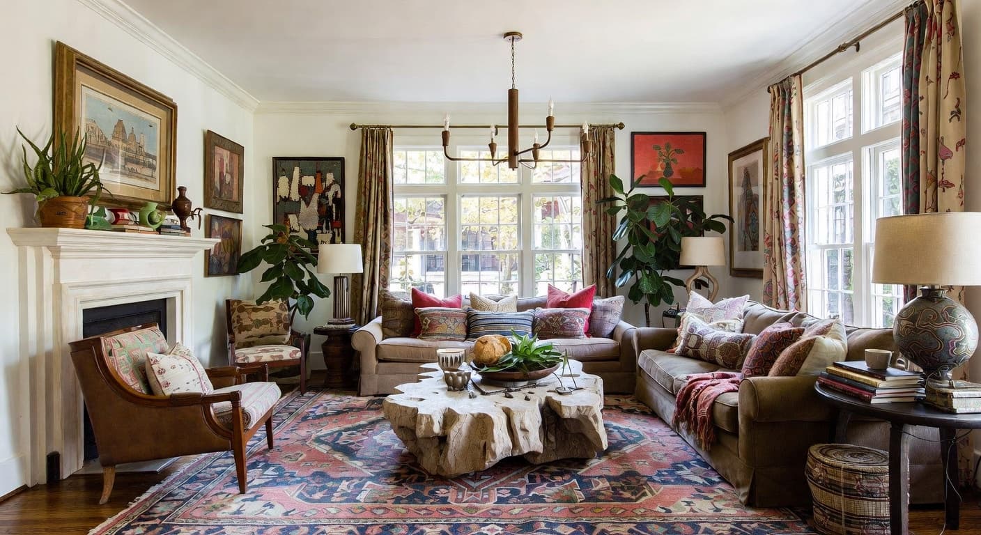 Bohemian Living Room design preview