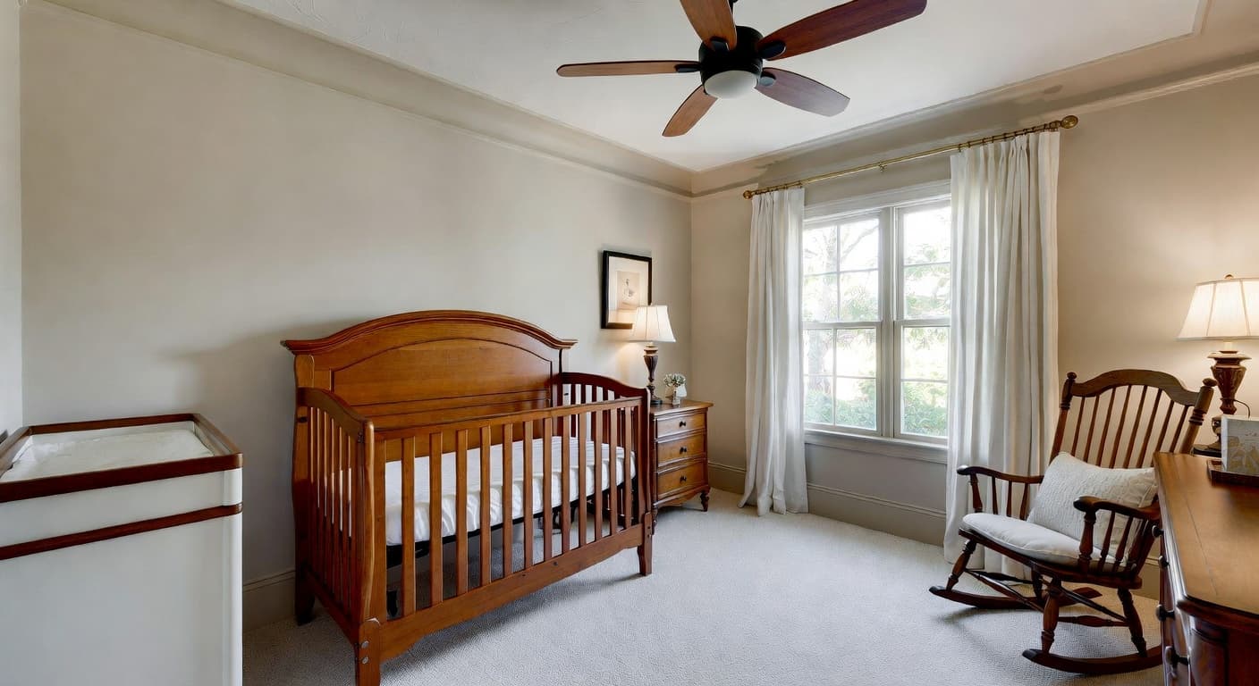 British Colonial nursery interior design - featuring british colonial style furniture, decor, colors, and layout ideas for your nursery