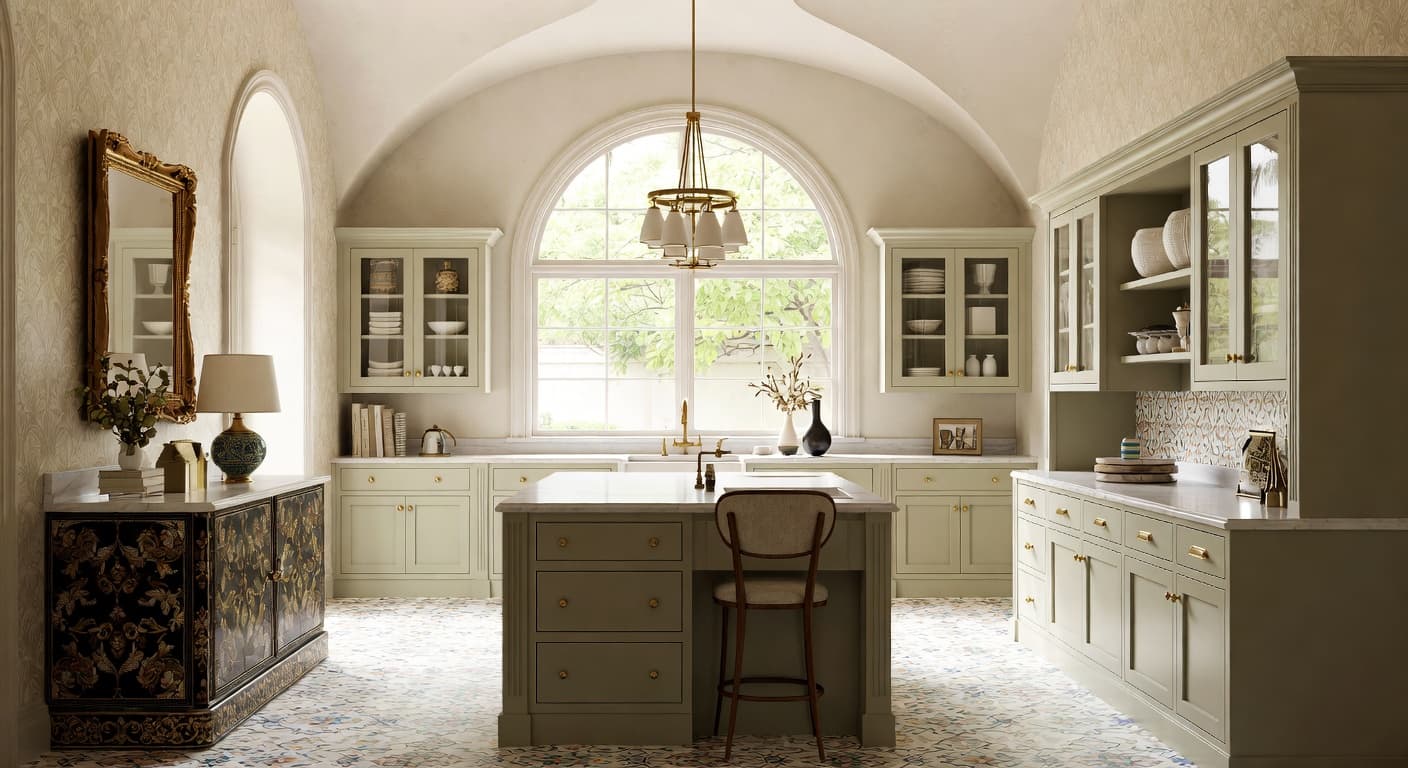 Byzantine utility room interior design - featuring byzantine style furniture, decor, colors, and layout ideas for your utility room