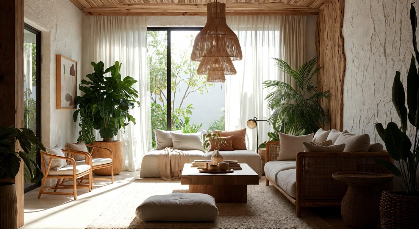 California Casual meditation space interior design - featuring california casual style furniture, decor, colors, and layout ideas for your meditation space