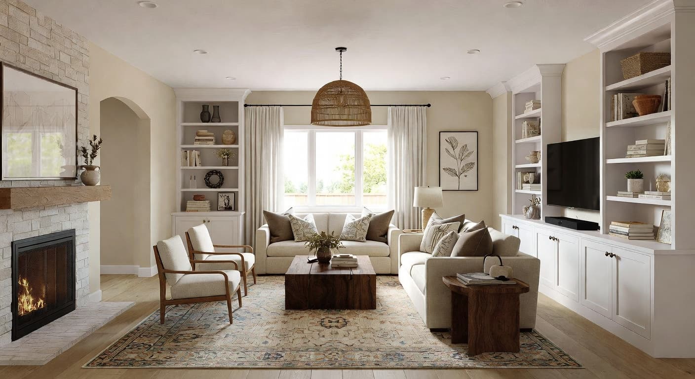 California Casual playroom interior design - featuring california casual style furniture, decor, colors, and layout ideas for your playroom