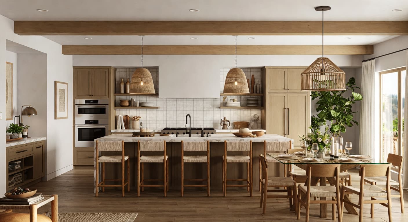 Californian Bohemian Kitchen design preview