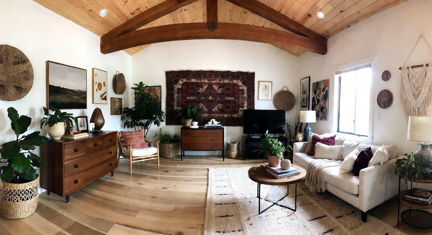 Californian Bohemian storage room interior design - featuring californian bohemian style furniture, decor, colors, and layout ideas for your storage room